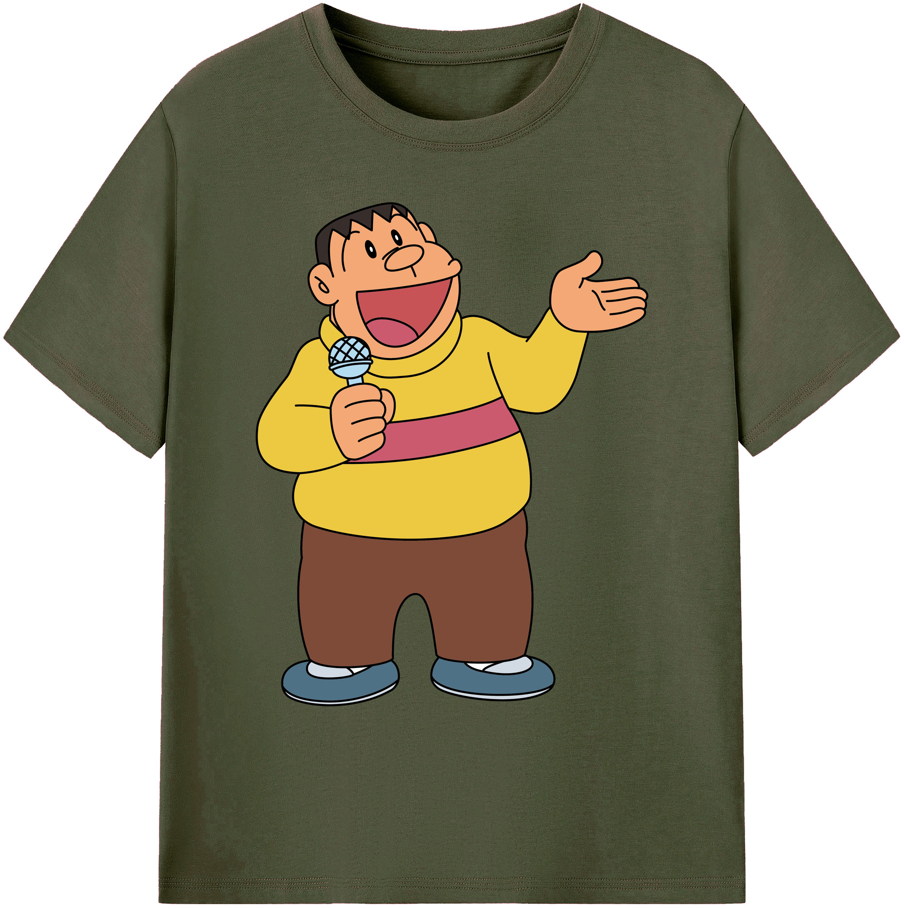 （画像用） ドラえもん 剛田武 Doraemon Gouta Takeshi 綿100％ メンズ半袖Tシャツ｜肌触りやわらか＆通気性